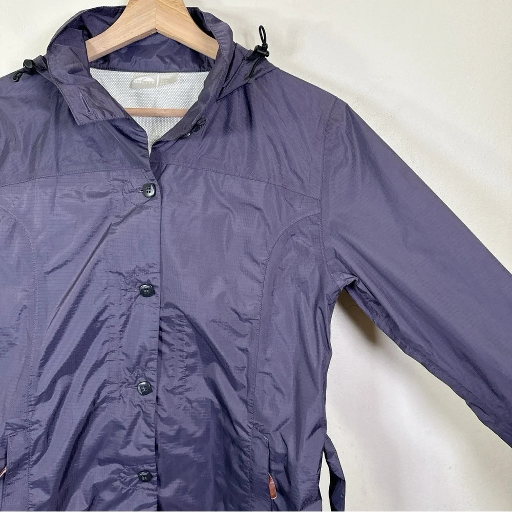 GoLite Womens Size Xsmall Purple Hooded Windbreaker Outdoor Belted Jacket - Picture 6 of 15